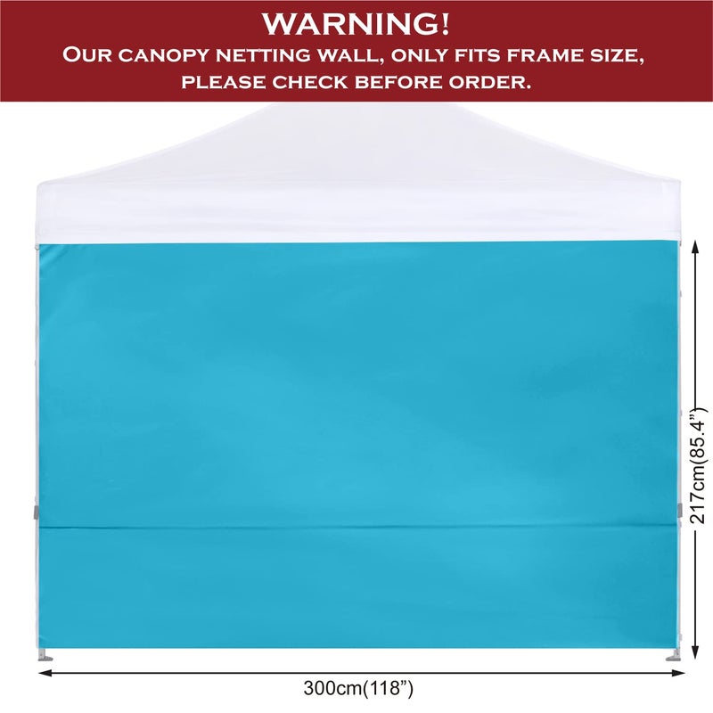 COOSHADE SunWall for 10x10 Pop up Canopy Tent, 1 Pack Sidewall Only (Sly Blue) - Image 4